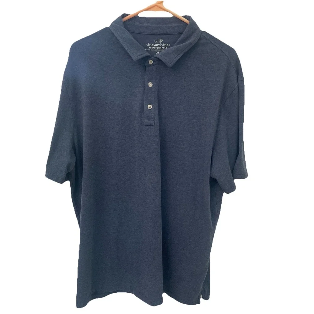 Vineyard Vines Edgartown Polo Golf Shirt‎ Mens XL Short Sleeve 44" Chest Blue - Picture 3 of 9
